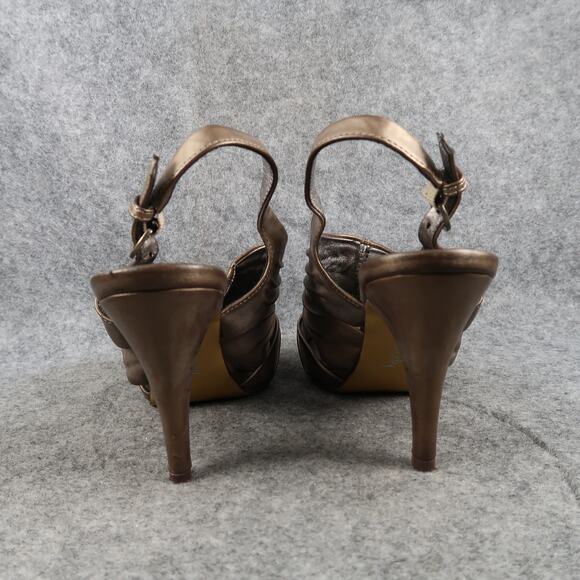 Sam & Libby Shoes Womens 7.5 Slingback Pumps Stiletto Peep Toe Formal High Heels - Picture 5 of 13